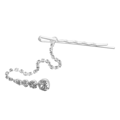 FOMIYES Silberfarbener Braut Kopfschmuck mit Strassstein Anhänger Leichter Frontlet für Hochzeit Party und Abschlussball Langlebiges Legierungsmaterial Funkelndes Stirnband für Damen von FOMIYES