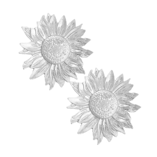 FOMIYES Silberne Sonnenblumen Ohrstecker Damen Blüten Schmuck Handmade Blumenohrringe Schönes Geschenk für Geburtstag Valentinstag Weihnachten von FOMIYES