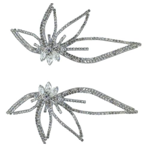 FOMIYES Silberne Statement Ohrringe Damen Ausgefallene Ohrhänger mit Funkelnden Strasssteinen Modische Übertriebene Design für Party und Alltag von FOMIYES