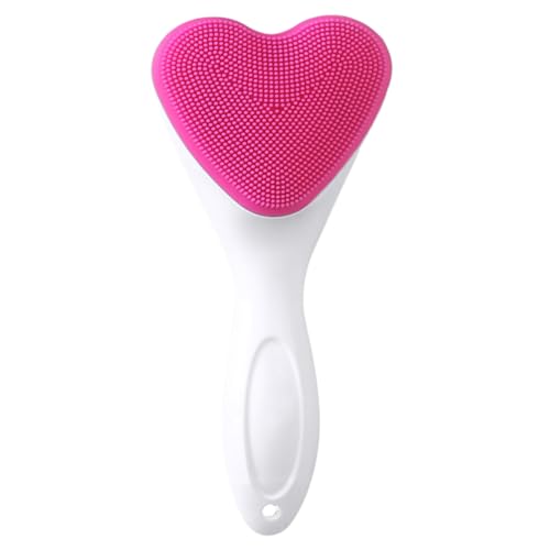 FOMIYES Silikon Gesichtsreinigungsbürste Manuell Herzförmig Sanfte Peelingbürste für Frauen Porentiefe Reinigung Abwaschbar Hautfreundlich für Tägliche Gesichtspflege von FOMIYES