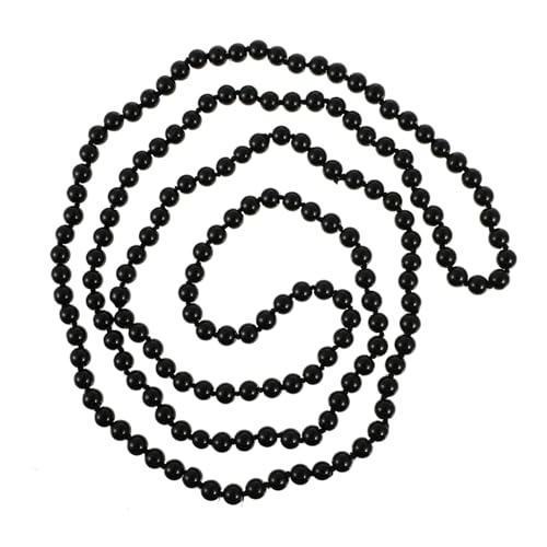 FOMIYES Simulierte Perlen Halskette Schwarz Leichte Pulloverkette Damen Glänzende Schmuckkette für Sweater Dekoration Lange Perlenkette für Frauen von FOMIYES