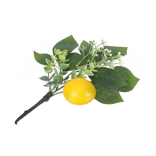 FOMIYES Simulierte Zitronendekoration realistisch Fälschung gefälscht Dekorationen Faux Lemons Geäst Frühlingsblumen-Pick- Simulation Obstzweig Simulation Zitronenzweig Plastik Gelb von FOMIYES