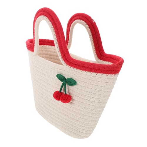 FOMIYES Sommer Handgefertigte Strandtasche Damen Kirsche Tragetasche Hochzeits und Reisetasche für Urlaub und Strandausflüge FOMIYES Sommer Handgefertigte Strandtasche Damen Kirsche Tragetasche Hochzeits und Reisetasche für Urlaub und Strandausflüge von FOMIYES