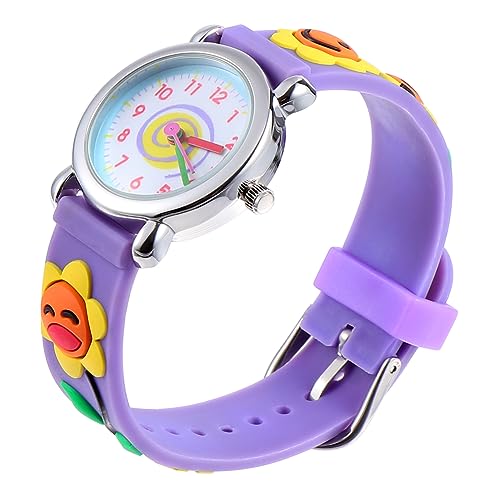 FOMIYES Sonnenblumen Armbanduhr für Wasserdichte Cartoon Uhr für Jungen Perfektes Lehrreiche Uhr mit Klaren Ziffern Stylischem Design von FOMIYES