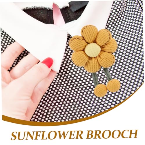 FOMIYES Sonnenblumen Brosche aus Stoff Verarbeitung Anstecknadel für Damen Kleidung Dekoration Elegant und für Schals Jacken Kleider Geeignet von FOMIYES