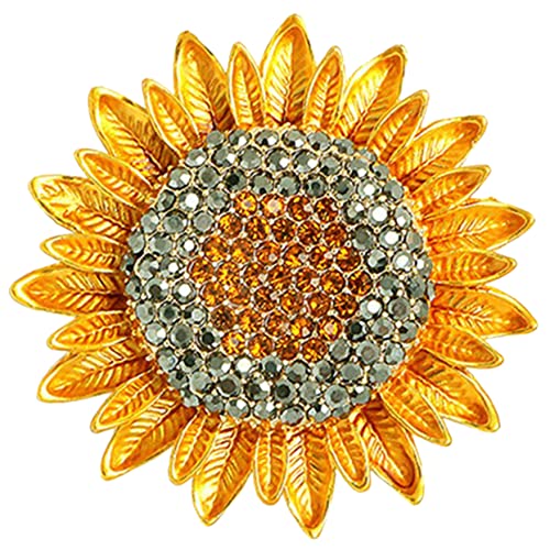 FOMIYES Strass-sonnenblumen-brosche Glanz-blumen-anstecknadel Für Damen Schmuck Für Kleider Und Mäntel Geschenkidee Für Frauen Und Mädchen von FOMIYES