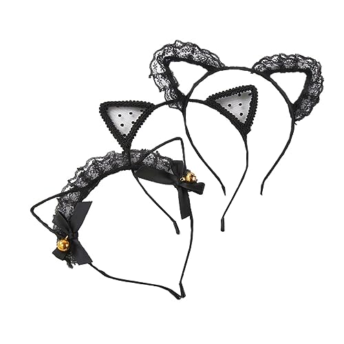 FOMIYES Spitzen-stirnband-set Mit Katzenohren Kein Haarschmuck Für Geburtstagsfeiern Cosplay Und Den Alltagsstil von FOMIYES