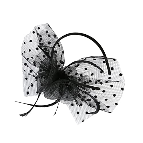 FOMIYES Fascinator Hut Vintage Schleier Hut Mesh Stirnband Haarband Party Cosplay Kopfschmuck Haarband Fascinator-hut-kopfschmuck Fascinator-hut-haarband von FOMIYES