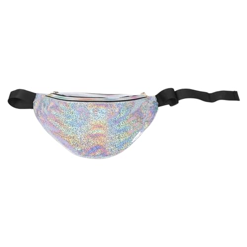 FOMIYES Sportliche Damen Bauchtasche Waist Bag mit Verstellbarem Gurt Langlebigem Reißverschluss und Geräumigem Fach Vielseitig für Outdoor Running Reisen und Alltag Geeignet Silbernes von FOMIYES