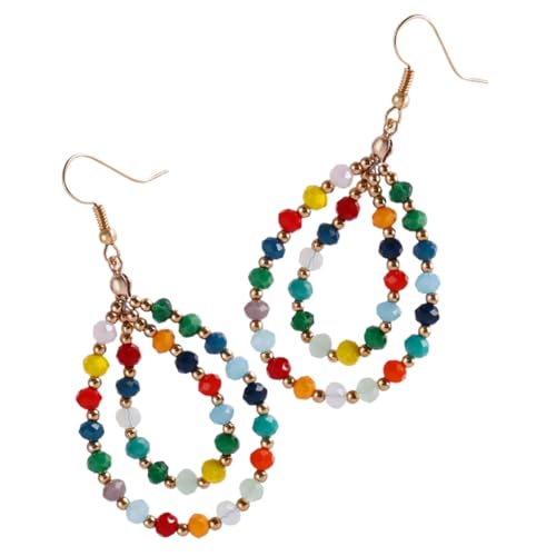 FOMIYES Statement Creolen Damen Ohrringe Beaded Hoops mit Perlen Leichte Dangle Ohrhänger für Frauen Modische Schmuckaccessoires für Alltag und Fest Schicke Doppelte Ringe in Gold FOMIYES Statement Creolen Damen Ohrringe Beaded Hoops mit Perlen Leichte Dangle Ohrhänger für Frauen Modische Schmuckaccessoires für Alltag und Fest Schicke Doppelte Ringe in Gold von FOMIYES