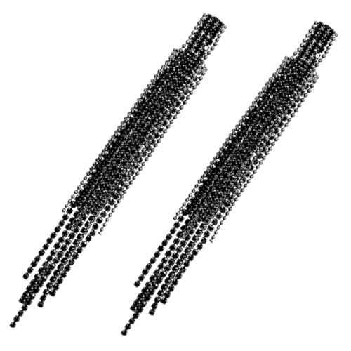 FOMIYES Statement Ohrringe Frauen Lange Quaste Ohrhänger mit Funkelnden Strassstein Schmuck Leicht und Elegant für Party Hochzeit von FOMIYES