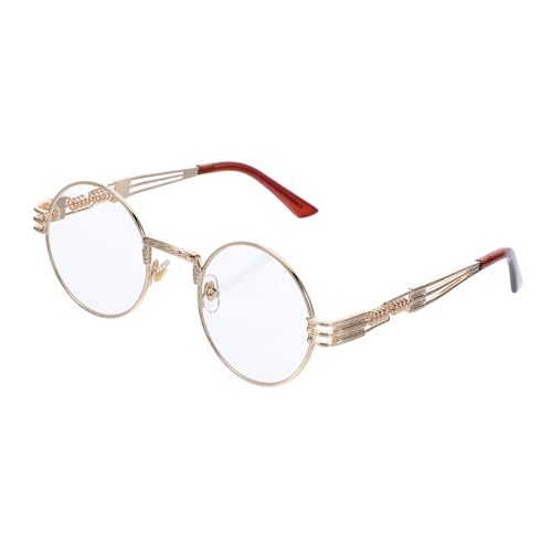 FOMIYES Steampunk Sonnenbrille Unisex Runde Metallfassung Leichtes Komfortables Design Für Frauen und Männer Mode-accessoire Für Alltag Party und Büro von FOMIYES