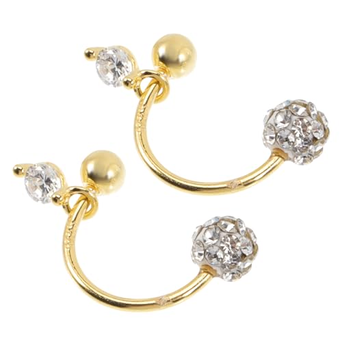 FOMIYES Sterling Silber Ohrstecker Damen mit Funkelnden Strasssteinen Kreative Mondform Ohrringe Hautfreundlich Langlebig Eleganter Schmuck für Party Hochzeit Alltag von FOMIYES