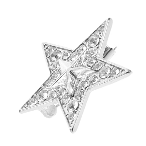 FOMIYES Stern Anstecker Brosche Stern Brosche Legierung Silber von FOMIYES