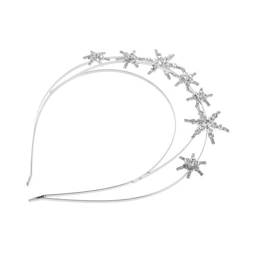 FOMIYES Sternen Haarreif Damen mit Mehrschichtiger Strass Krone Silbernes Haarschmuck Accessoire für Geburtstagsgeschenke Partys und Festliche Anlässe von FOMIYES