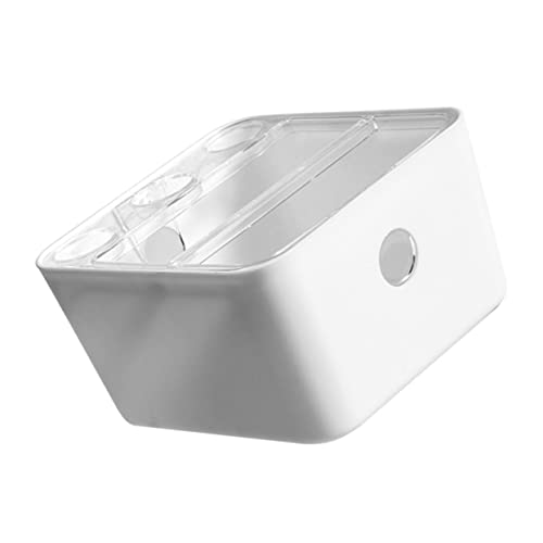 FOMIYES Stilvolle Organizer 1pc Kunststoff Desktop Kosmetik Box Lagerung Weiß Kompakte Tragbare von FOMIYES