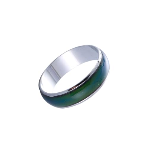 FOMIYES Stimmungsring Farbwechsel Ring Metall Damen Herren Farbwechselnder Mood Ring Temperaturabhängig Einzigartiger Fingerschmuck für Freunde und Familie Innenring von FOMIYES