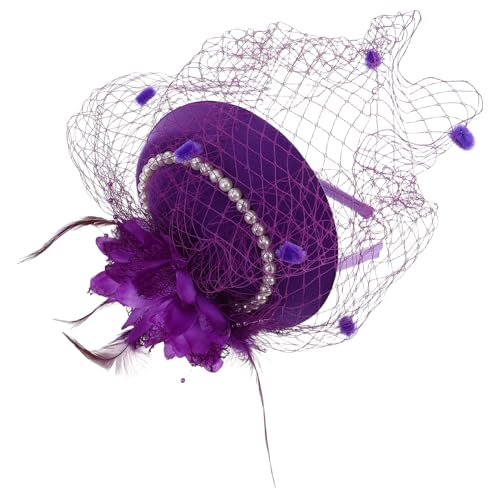 FOMIYES Winziger Fascinator-hut Für Die Teeparty Clip-on-kopfbedeckung Für Frauen Miniatur-haarspange Für Besondere Anlässe von FOMIYES