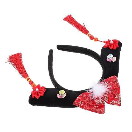 FOMIYES Stirnband Kopfschmuck Chinesische Hochzeitsdekoration Chinesisches Prinzessinnenkostüm Frauen Haarband Neu Fransen-outfit Fransenbesatz Zubehör Polyester Chinesischer Stil Braut von FOMIYES