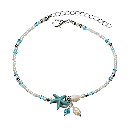 FOMIYES Strand-fußkettchen Mit Perlen Und Muscheln Verstellbar Für Damen Fußkettchen Für Frauen Am Strand Fußkettchen Mit Perlen Für Mädchen von FOMIYES