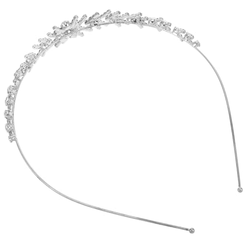 FOMIYES Strass Braut Haarband Kronenstil Hochzeits Haarschmuck Damen Vielseitig Funkelndes Brautschmuck Accessoire für Hochzeit Party und Festliche Anlässe Silber von FOMIYES