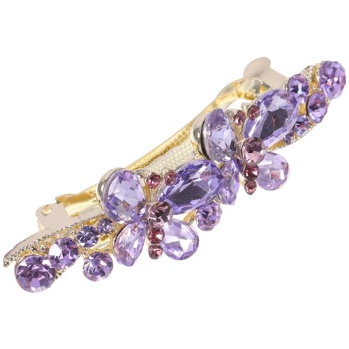 FOMIYES Strass-Braut-Haarspange Kristall-Schmetterling Hochzeit-Haarnadeln Strass-Schmuck Haarspange Elegante Haar-Accessoires Für Bräute Brautjungfern Blumenmädchen Violett von FOMIYES