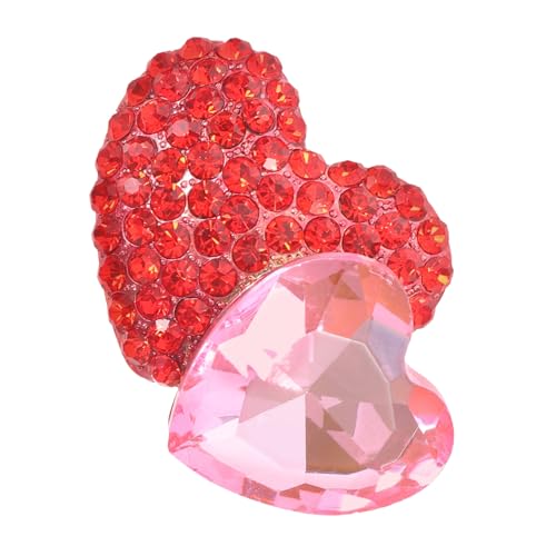 FOMIYES Strass Herz Brosche Damen Anstecknadel Eleganter Schmuck Valentinstag Modeaccessoire für Kleidung Party Hochzeit von FOMIYES
