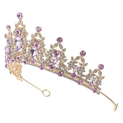 FOMIYES Strass-Krone Brautjungfern Tiara für Frauen Junggesellin Braut- Dusche Party Strass Tiara Kopfschmuck Strasskrone für Mädchen Strasskrone für Braut Strasssteine von FOMIYES