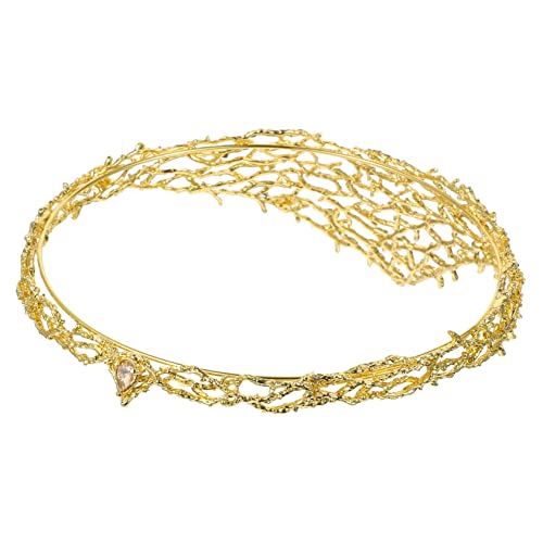 FOMIYES Strass Krone Damen Kopfschmuck Vintage Prinzessin Kostüm Haarschmuck Retro Cosplay Party Tiara Verstellbar für Geburtstag Halloween Hochzeit von FOMIYES