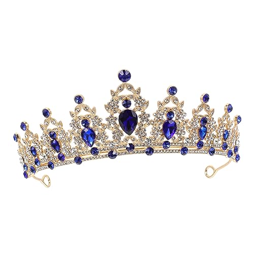 FOMIYES Strass Diadem Für Damen Hochzeit Braut Tiara Diadem Kopfschmuck Strass Diademme-ornament Hochzeitsdiadem Partykrone Mädchenkrone Glitzerndes Hochzeitsdiadem von FOMIYES