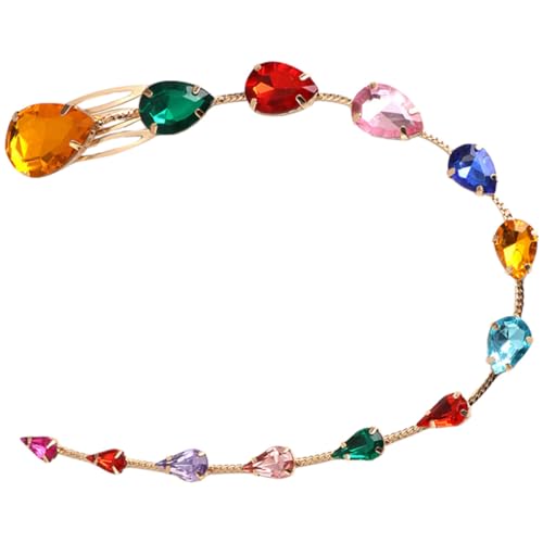 FOMIYES Strass-haarkette Mit Quastenclip Für Damen – Elegantes Glitzer-haar-accessoire Für Hochzeit Abschlussball Halloween von FOMIYES