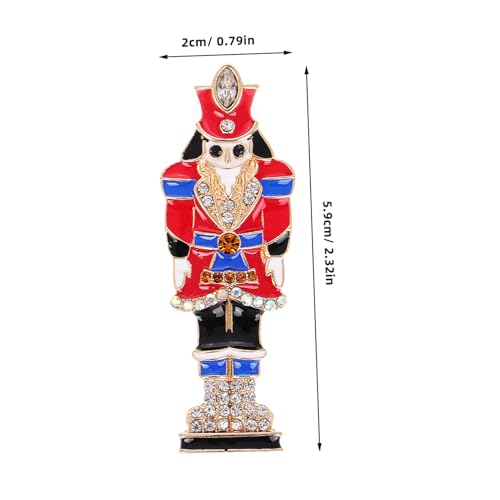 FOMIYES Strassbesetzte Nutcracker Ohrstecker Damen Kreative Weihnachts Ohrringe Festlicher Schmuck Candy Cane Charm für Feiertags Party und Wintermode von FOMIYES