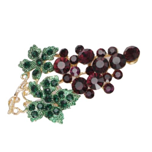 FOMIYES Strassbesetzte Trauben brosche Damen Anstecknadel Funkelnde Kristallbrosche Vintage Stil Modische Reversnadel Schmuck Accessoire für Blazer Mantel Kleid von FOMIYES