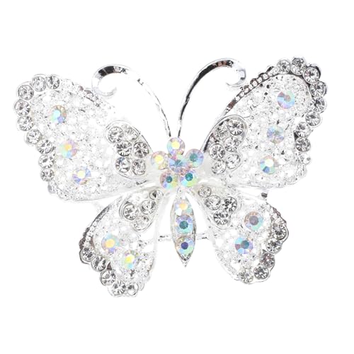 FOMIYES Schmetterlings Brosche Mit Strass Für Damen Und Mädchen Elegante Anstecknadel Zur Dekoration Von Kleidung Schals Und Kleidern Stark Und Langlebig von FOMIYES