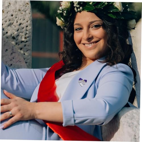 FOMIYES Strasssteinbesetzte Schleifen brosche Damen Anstecknadel aus Legierung Schmuck für Kleidung und Accessoires Eleganter Bowknot style für Kleid Schal und Jacke Modisches von FOMIYES