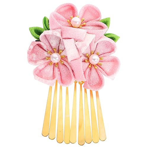 FOMIYES Haarschmuck Traditionelle Japanische Haarspange Blumen Haarnadel Haarspange Mit Fächerquaste Kimono-blumen-haarspange Chinesische Damenperücke Haarnadeln Mädchen Fräulein Geisha von FOMIYES