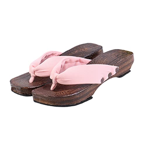 FOMIYES Stylische Damen Clogs Sommer Sandalen mit Hohem Absatz Rutschfeste Bequeme Zehentrenner Langlebige Atmungsaktive Fußbekleidung für Damen Japanische Holzpantoffeln FOMIYES Stylische Damen Clogs Sommer Sandalen mit Hohem Absatz Rutschfeste Bequeme Zehentrenner Langlebige Atmungsaktive Fußbekleidung für Damen Japanische Holzpantoffeln von FOMIYES