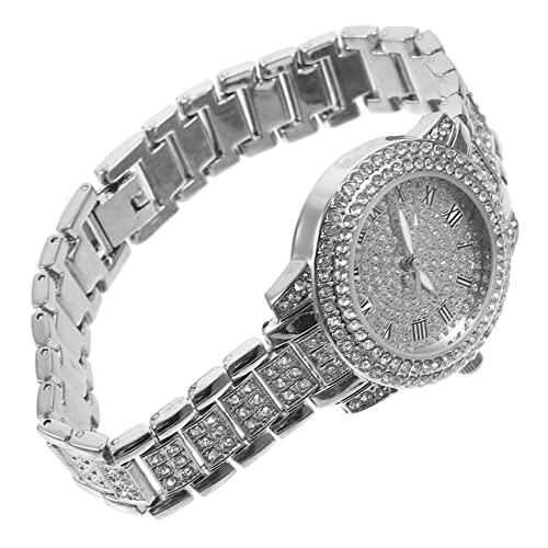 FOMIYES Edle Herrenuhr Mit Diamanten Armband Stilvolle Business Uhr Für Männer Präzise Zeitmessung Hergestellt Aus Hochwertigen Materialien Tragbar Und von FOMIYES