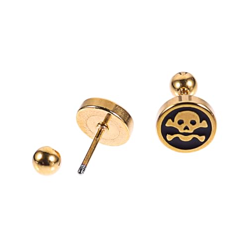 FOMIYES Stylische Herren Ohrstecker mit Schädel Design Teiliges für Leicht und Angenehm zu Tragen für Alltag und Besondere Anlässe von FOMIYES