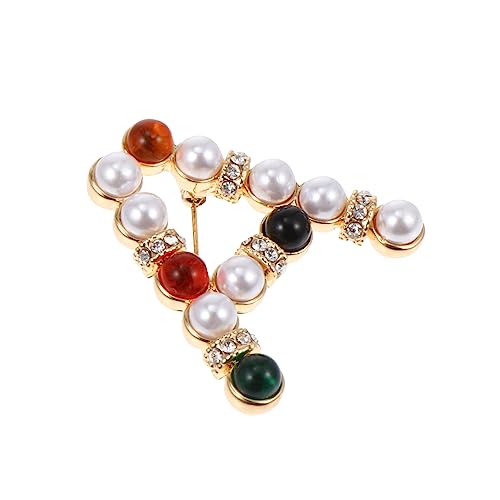 FOMIYES Stylische Legierungsbrosche Buchstabe A Form Kleidungsdekoration Damen Brosche Pin für Jacken Taschen Schals Vielseitig Einsetzbar Modisches Accessoire Geschenkidee von FOMIYES