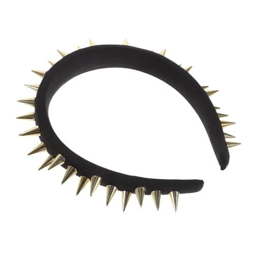FOMIYES Stirnband Mit Nieten Stirnbänder Für Damen Verziertes Kopfschmuck Gothic Haar Accessoire Rutschfestes Punk Kopfbedeckung Halloween Party von FOMIYES