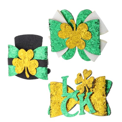 FOMIYES Süße Haarspangen Mit Grünen Kleeblättern Und Schleifen Für Den St. Patricks Day Krokodilklemmen Für Frauen Und Mädchen Festivals von FOMIYES