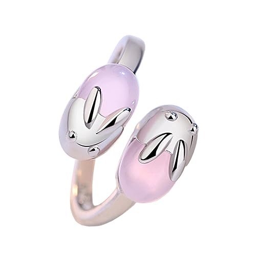 FOMIYES Adorable Shaped Open Mit Hibiskusstein Und Pinkem Kristall Verstellbarer Für Frauen Und Mädchen Für Besondere Anlässe Und Modische Akzente von FOMIYES
