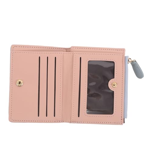 FOMIYES Süßes PU Portemonnaie mit Floralem Stickdesign Tragbare Münztasche Zwei Kartenhalter für Reisen und Täglichen Gebrauch von FOMIYES