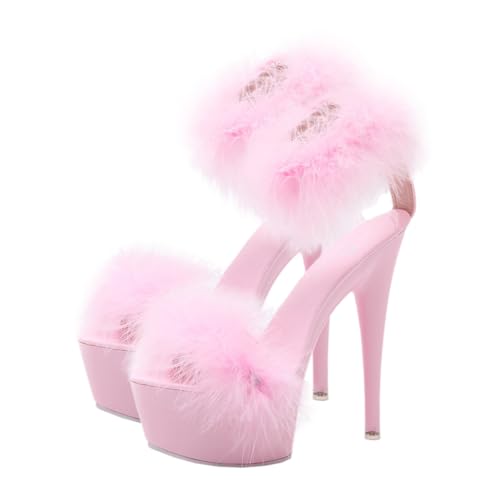 FOMIYES Super High Heel Sandalen Damen Sommer Sandaletten Rutschfest Komfortabel Modisch Rosa FOMIYES Super High Heel Sandalen Damen Sommer Sandaletten Rutschfest Komfortabel Modisch Rosa von FOMIYES