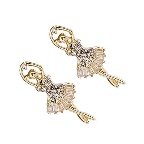 FOMIYES Tanzende Mädchen Ohrringe Silber mit Zirkonia Stilvolle Ballerina Ohrstecker für Damen Modische Schmuckstücke für Alltag Party und Besondere Anlässe Geschenk für Teen von FOMIYES