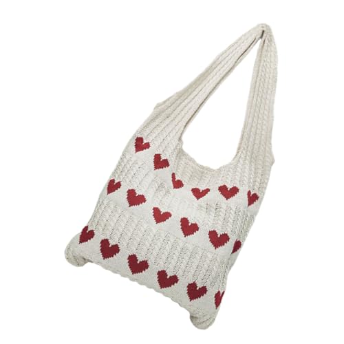 FOMIYES Tasche Damen Gehäkelte Handtasche Schultertasche Vielseitig Tragbar Modisch Geräumig Alltag und Freizeit Geeignet für Mädchen und Frauen von FOMIYES