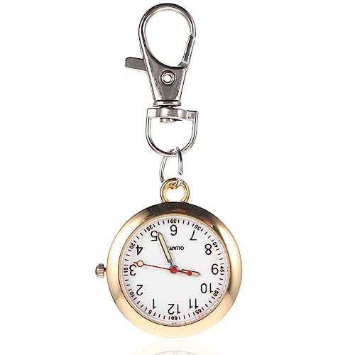 FOMIYES Uhr Hängende Schwesternuhr Hängende Uhr Ansteckuhren Für Schwestern Schlüsselanhänger Uhr Aufstecktasche Kragennadel Zinklegierung Rotieren Anzahl von FOMIYES