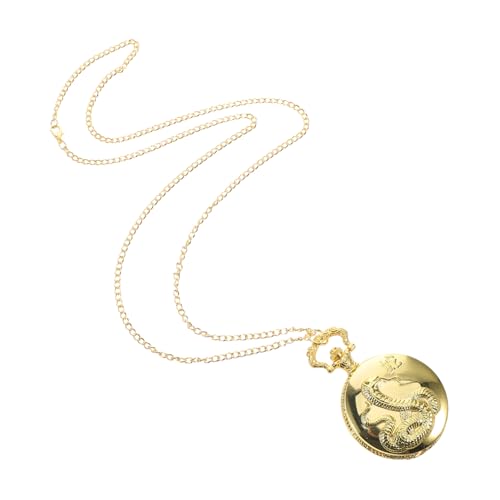 FOMIYES Taschenuhr Antike Uhr Pass Auf Papa Auf Vintage -Uhr Metalluhr Anhänger Ansehen Golden Zinklegierung von FOMIYES