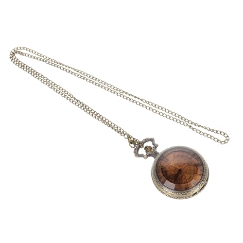 FOMIYES Vintage Taschenuhr Mit Kette Retro-taschenuhr Mit Klappdeckel Tragbare Uhr Für Damen Und Herren Kleine Vintage-taschenuhr Dekorations-Uhr von FOMIYES